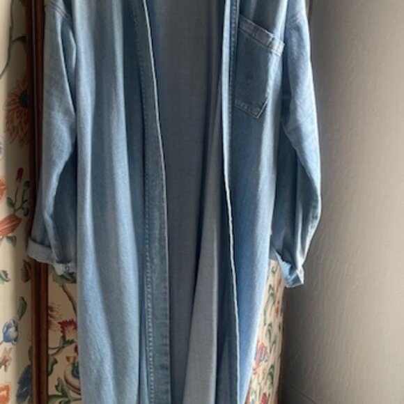 NSF Long Denim Duster Coat - Picture 1 of 6